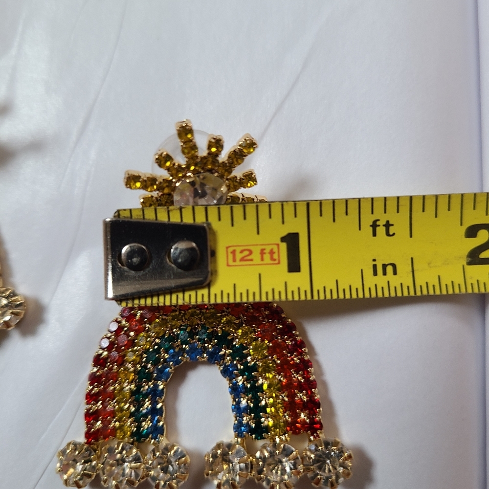 🌈Brand New- Colorful Rainbow Earrings  so cute! - Picture 8 of 11